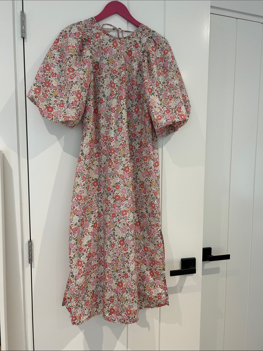 H&M Floral Maxi Dress with Puff Sleeves